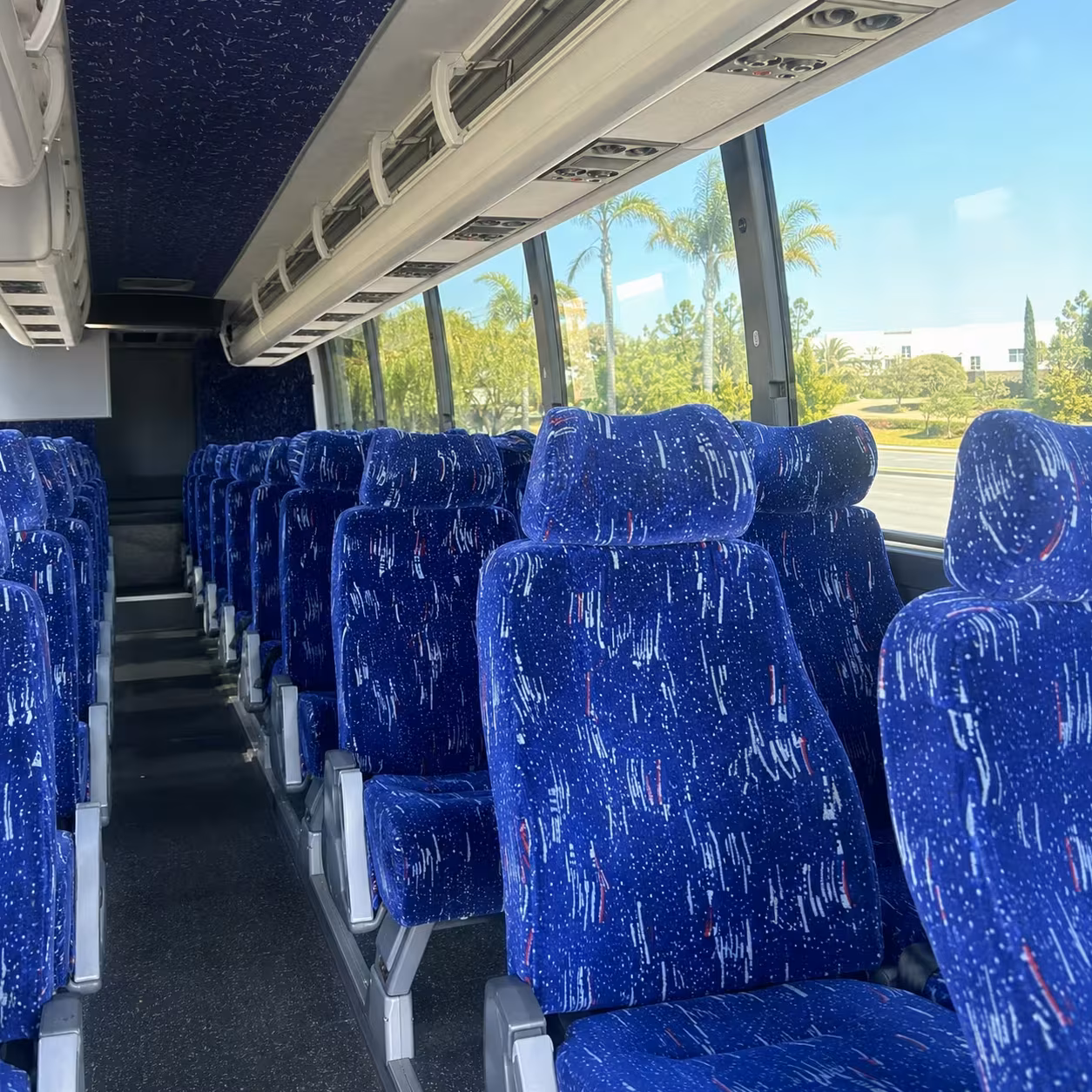mission viejo charter bus rental interior