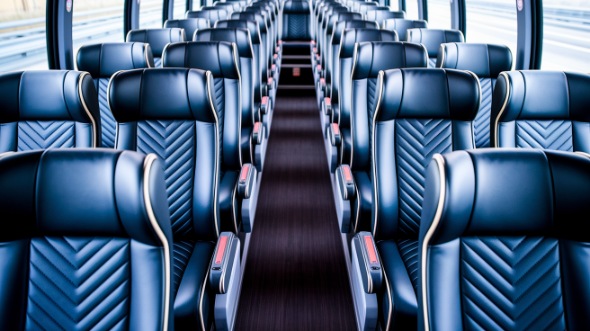 mission viejo 50 passenger charter bus inside