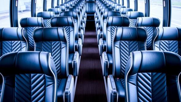 mission viejo 55 passenger charter bus inside